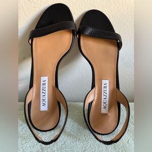 Aquazzura Black and Tan Women's Sandals